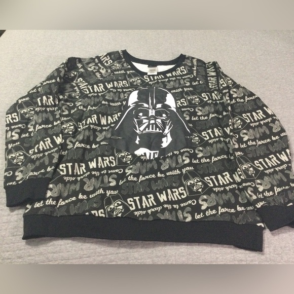 Star Wars Darth Vader Boys Crew Neck Pullover Sweatshirt - Picture 4 of 6